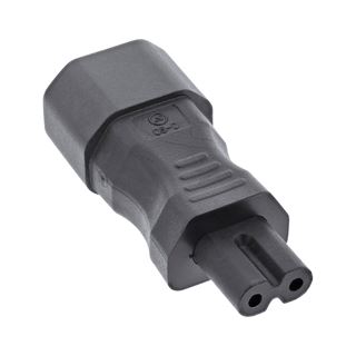 InLine Netzadapter IEC 60320 C14 / C7, 3pol. Kaltgeräte zu 2pol.