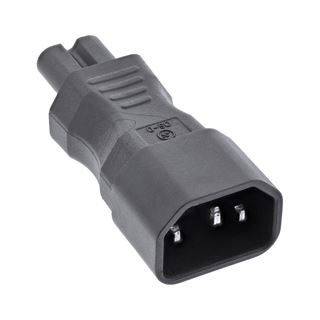 InLine Netzadapter IEC 60320 C14 / C7, 3pol. Kaltgeräte zu 2pol.