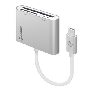 Alogic Card Reader USB-C SD, Micro SD, Compact Flash silber