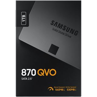 1TB Samsung 870 QVO 2.5" (6.4cm) SAT 3D-NAND QLC (MZ-77Q1T0BW)