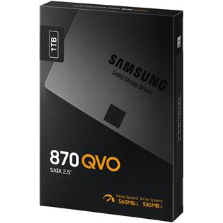 1TB Samsung 870 QVO 2.5" (6.4cm) SAT 3D-NAND QLC (MZ-77Q1T0BW)