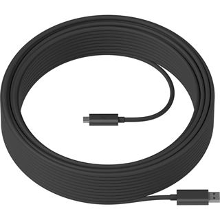 (€26,88*/1m) 25.00m Logitech USB3.2 Datenkabel USB C Stecker auf