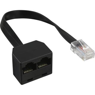 (€32,67*/1m) 0.15m InLine ISDN Adapter RJ45 Stecker auf 2xRJ45