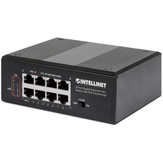 Intellinet 8-Port PoE+ Gigabit Switch mit PoE-Passthrough