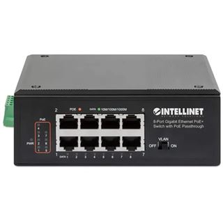 Intellinet 8-Port PoE+ Gigabit Switch mit PoE-Passthrough