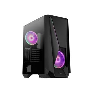 AeroCool Visor mit Sichtfenster Midi Tower ohne Netzteil schwarz