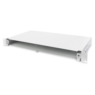 19" DIGITUS LWL Patchpanel, ausziehbar, 1 HE, lichtgrau