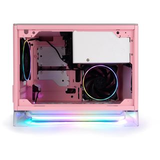 IN WIN A1 Plus Mini ITX Gehäuse, pink, mit Sichtfenster, mit