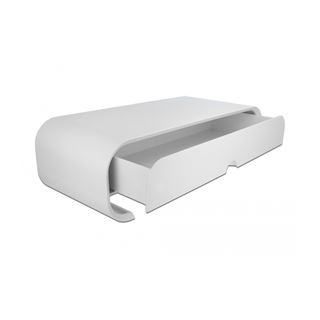 Delock Monitorständer mit Schublade, weiss