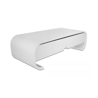 Delock Monitorständer mit Schublade, weiss