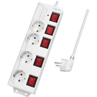 (&euro;9,99*/1m) 1.50m LogiLink Stromkabel Steckdosenleiste