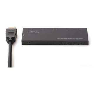 DIGITUS Ultra Slim HDMI Splitter 1x4 4K/60Hz Micro USB Power