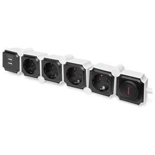 DIGITUS Assmann Flexible Steckdosenleiste 4x Schutzkontakt 16A 2xUSB-A