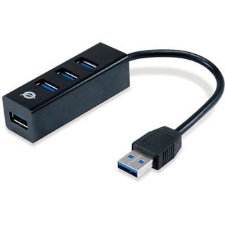 Conceptronic USB-Hub 4Port USB3.0 -> USB 3.0 +USB-C Adapter