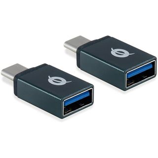 Conceptronic Adapter USB-C -> USB-A 3.0 OTG,2 St&uuml;ck grau