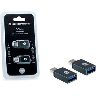 Conceptronic Adapter USB-C -> USB-A 3.0 OTG,2 St&uuml;ck grau