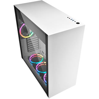 Sharkoon Pure Steel RGB weiss, Big Tower, mit Sichtfenster, ohne