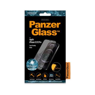 PanzerGlass iPhone 12 Max/12 Pro CF Antibakteriell E-to-E, schwarz