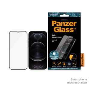 PanzerGlass iPhone 12 Max/12 Pro CF Antibakteriell E-to-E, schwarz