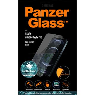 PanzerGlass iPhone 12 Max/12 Pro CF Antibakteriell E-to-E, schwarz