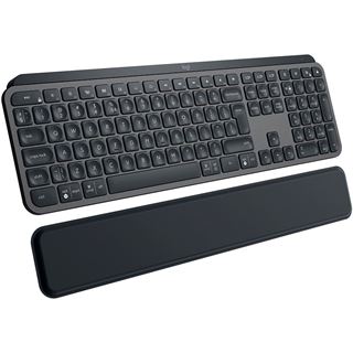 Logitech MX Keys Plus MX Palm Rest schwarz, USB/Bluetooth, US Layout