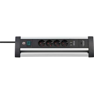 1.80m Brennenstuhl Steckdosenleiste Alu-Office-Line 4f schwarz