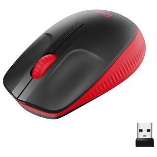 Logitech M190 USB schwarz/rot (kabellos)