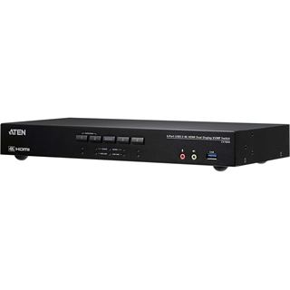ATEN Technology CS1844 KVMP-Switch 4-fach, 4K HDMI, Dual Display, USB