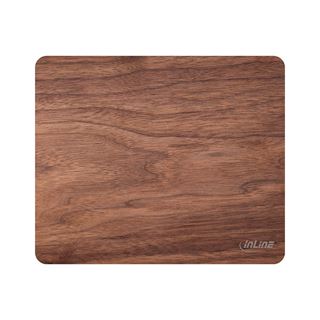 InLine WoodPad, Echtholz Mauspad, Walnuss, 240x200mm (55477W)