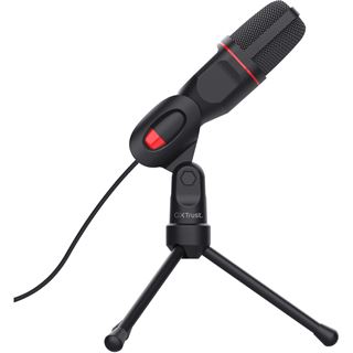 Trust GXT 212 Mico USB Mikrofon mit Dreibeinstativ schwarz