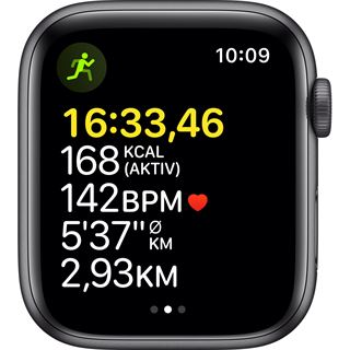 Apple Watch SE (GPS) 44mm space grau mit Sportarmband schwarz