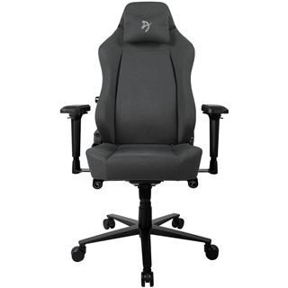 Arozzi Gaming Stuhl Primo Woven Fabric, schwarz, graues Logo