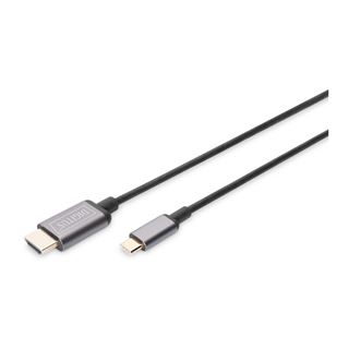 Digitus Adapterkabel USBC -> HDMI 1,8 m 4K/30Hz, schwarz
