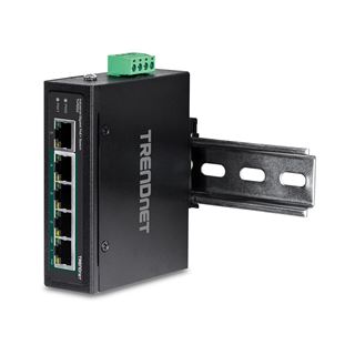 TrendNet Industrie Switch 5 Port Fast Eth. PoE+ L2 DIN-Rai