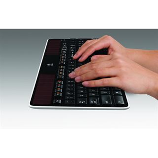 Logitech K750 USB Deutsch schwarz (kabellos)