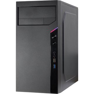 Inter-Tech IT-6505 Reto Mini Tower ohne Netzteil schwarz