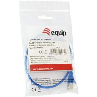 (&euro;13,80*/1m) 0.50m Equip Cat. 6a Patchkabel S/FTP RJ45 Stecker