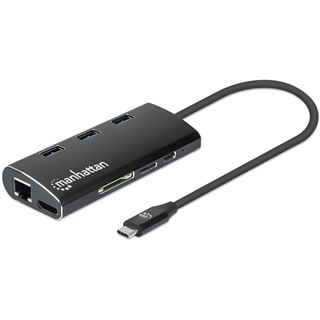 Manhattan USB -C 3.2 Gen 1-Adapter,HDMI,USB,USB-C-PD,RJ45,SD 152440