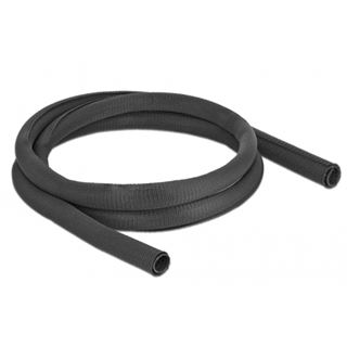 Delock 2.00m Gewebeschlauch 25mm Schwarz selbstschließend