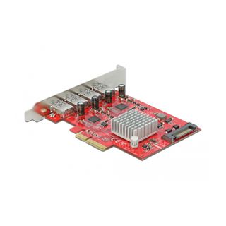 Delock PCI Express x4 Karte zu 4 x extern SuperSpeed USB 10 Gbps