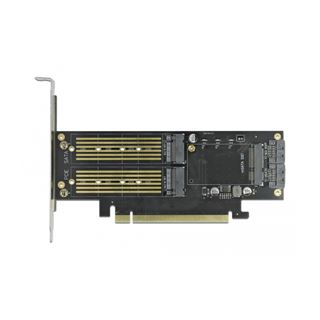 Delock PCI Express x16 Karte zu 1 x M.2 Key B + 1 x NVMe M.2 Key M +