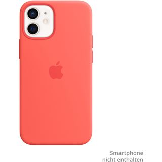 Apple Silikon Case mit MagSafe für iPhone 12 Mini zitruspink