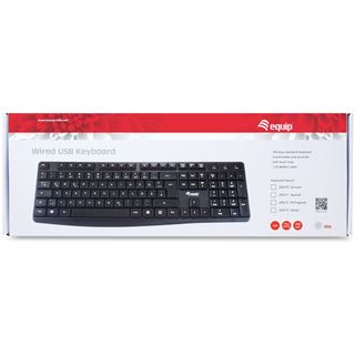 Equip USB Keyboard USB Deutsch schwarz (kabelgebunden)