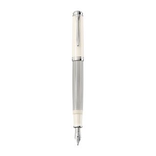 Pelikan Füllhalter Souverän M405 F silber-weiss