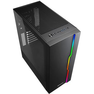 Sharkoon RGB Slider mit Sichtfenster Midi Tower ohne Netzteil schwarz