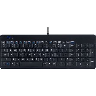 Perixx DE H, Kompakte USB-Tastatur, Hub, schwarz PERIBOARD-220