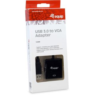 Equip Adapterkabel USB3.0->VGA St/Bu 0.15m 1920x1080/60Hz sw