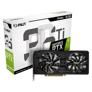 8GB Palit GeForce RTX 3060 Ti Dual (LHR) Aktiv PCIe 4.0 x16)