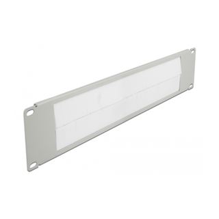 Delock 19" Kabelmanagement Bürstenleiste 2 HE grau