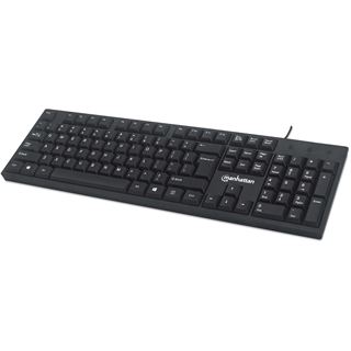 Manhattan 179324 USB Deutsch schwarz (kabelgebunden)